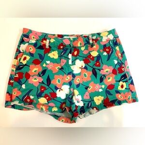 Elle Floral Women's Shorts - Green and Red
